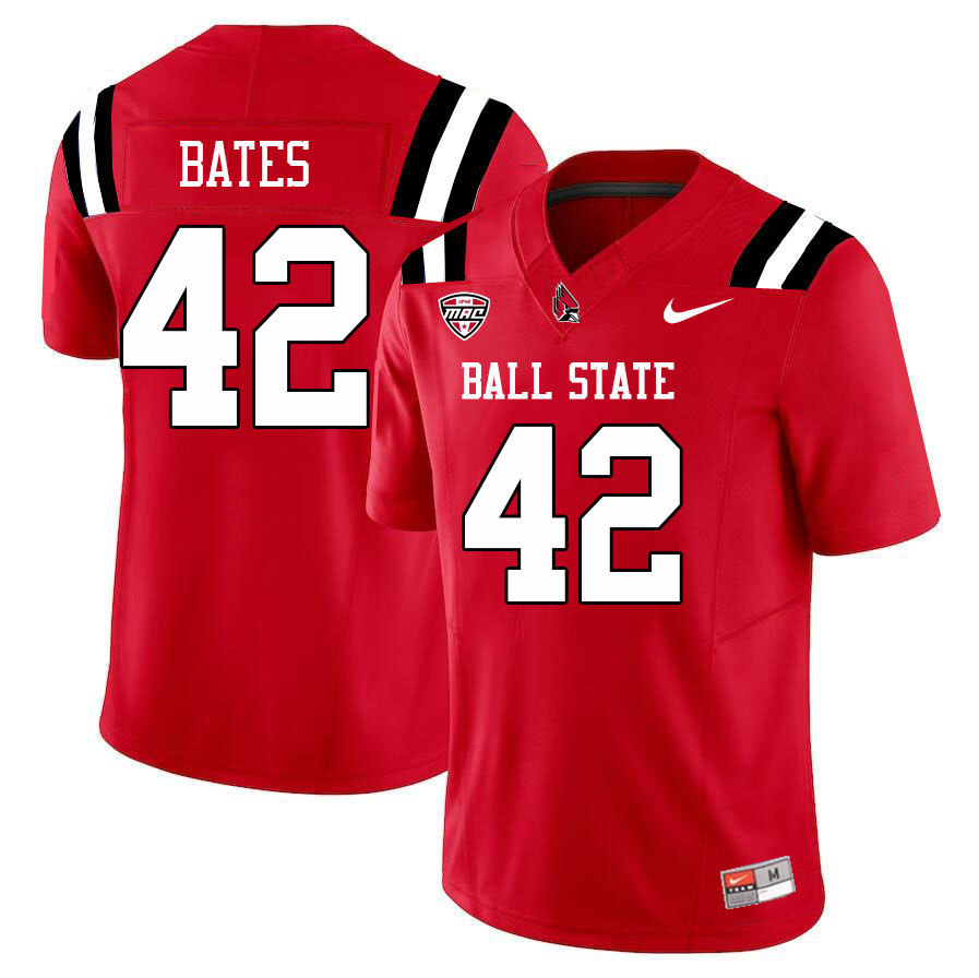 Ball State Cardinals #42 Jake Bates College Football Jerseys Stitched Sale-Cardinal